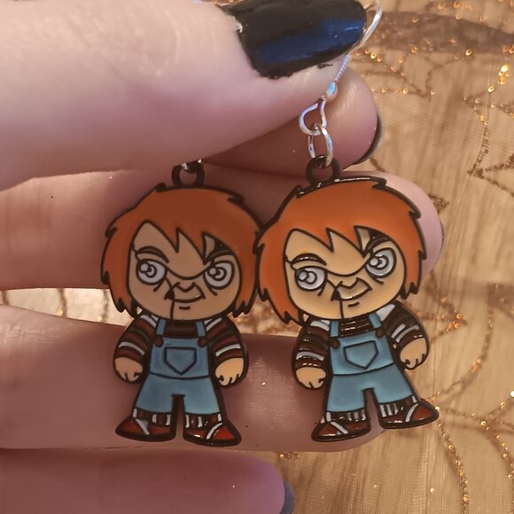 Handmade CHUCKY DOLL HORROR Earrings - Picture 3 of 3